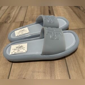 Tory Burch Sky Blue Slides size 8